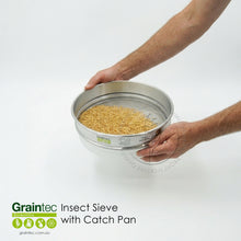 Load image into Gallery viewer, The insect sieve's precision mesh rolls and tumbles the grain to dislodge insects so that they fall into the catch pan for detection and identification | Graintec Scientific