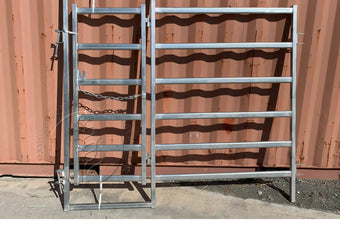 Heavy-duty, portable Person Gate (In-Panel) for livestock yard fencing, complete with pins | Graintec Scientific