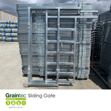 Load image into Gallery viewer, Heavy-duty galvanised Sliding Gate (800mm wide) for livestock race management | Graintec Scientific