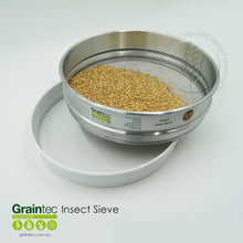 Load image into Gallery viewer, Graintec Scientific's insect sieve is the ideal tool for checking your grain for insect activity. Comes with a catch pan. Available at www.graintec.com.au