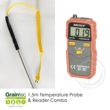 Load image into Gallery viewer, GRAINTEC SCIENTIFIC | 1.5m Temperature Probe &amp; Reader Combo
