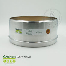 Load image into Gallery viewer, Maize/ Soy Bean Sieve: 4.75mm Round-hole, 300mm diameter sieve, high-sided