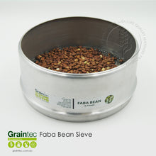 Load image into Gallery viewer, Faba Bean / Field Pea Sieve: Manufactured to Grain Trade Australia specifications. Slot size 3.75mm x 25mm. 300mm diameter sieve, high-sided.