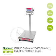 Load image into Gallery viewer, GRAINTEC SCIENTIFIC | OHAUS Defender® 3000 Stainless Industrial Platform Scale

