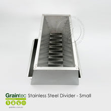 Load image into Gallery viewer, Graintec Scientific's Stainless Steel Divider (Small) is ideal for splitting a sample. Suitable for sample sizes up to 5kg.