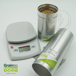 Graintec Scientific’s test weight kit is perfect for on-farm test weight measurements. Available at www.graintec.com.au