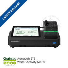 Load image into Gallery viewer, AquaLab 5TE Water Activity Meter front view displaying digital water activity and moisture content readings on screen | Graintec Scientific

