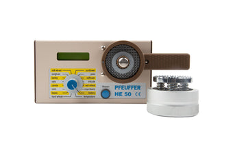 Pfeuffer HE50 Grain Moisture Meter - Includes calibration settings for soft wheat, hard wheat, barley, sorghum, oats, corn, canola, beans, sunflowers, peas, safflower, triticale, wet wheat and soy beans | Graintec Scientific