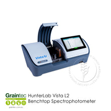 Load image into Gallery viewer, Measuring transmission colour of liquids and solids using the HunterLab Vista L2 sample chamber for precise QC analysis | Graintec Scientific
