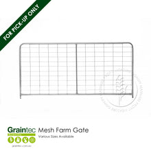 Load image into Gallery viewer, Galvanised Mesh Farm Gate with I Stay reinforcement, ideal for controlling sheep, goats, or small dogs | Graintec Scientific
