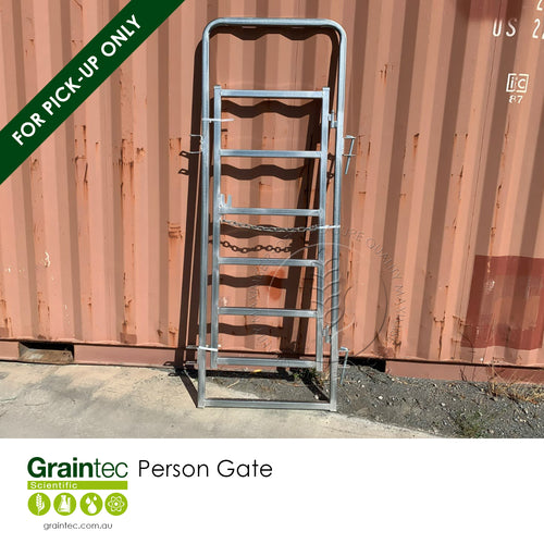 Heavy-duty Man Gate (In-Panel) for quick and safe personnel access in cattle yard races | Graintec Scientific