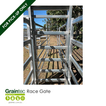 Load image into Gallery viewer, Designed for professional livestock handling, this heavy-duty Race Gate is an essential component for sheep and goat drafting systems | Graintec Scientific
