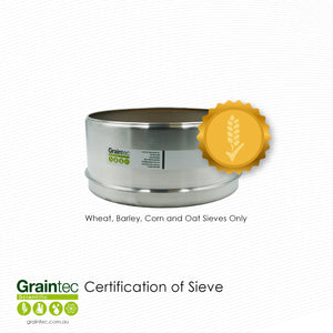 Certification of Sieve - Wheat, Barley, Corn and Oat Sieves Only | Graintec Scientific