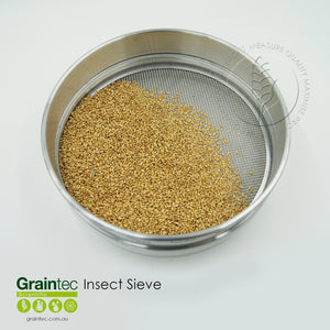 Graintec Scientific's insect sieve is the ideal tool for checking your grain for insect activity. Comes with a catch pan. Available at www.graintec.com.au