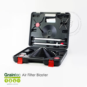 Reduce fuel consumption and prevent engine damage by blasting the dirt out of your heavy machinery filters with the Air Filter Blaster | Available from Graintec Scientific
