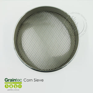Maize/ Soy Bean Sieve: 4.75mm Round-hole, 300mm diameter sieve, high-sided