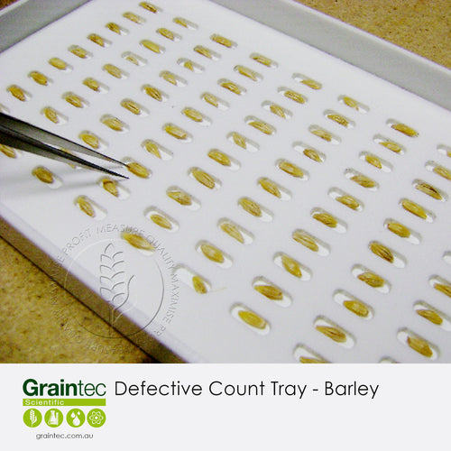 Graintec Scientific | Defective Count Tray - Barley: Essential tool for identifying defective grains when following GTA standards for barley