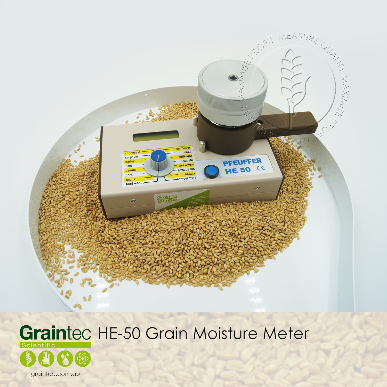 Pfeuffer HE50 Grain Moisture Meter Australia s Most Trusted Graintec Scientific