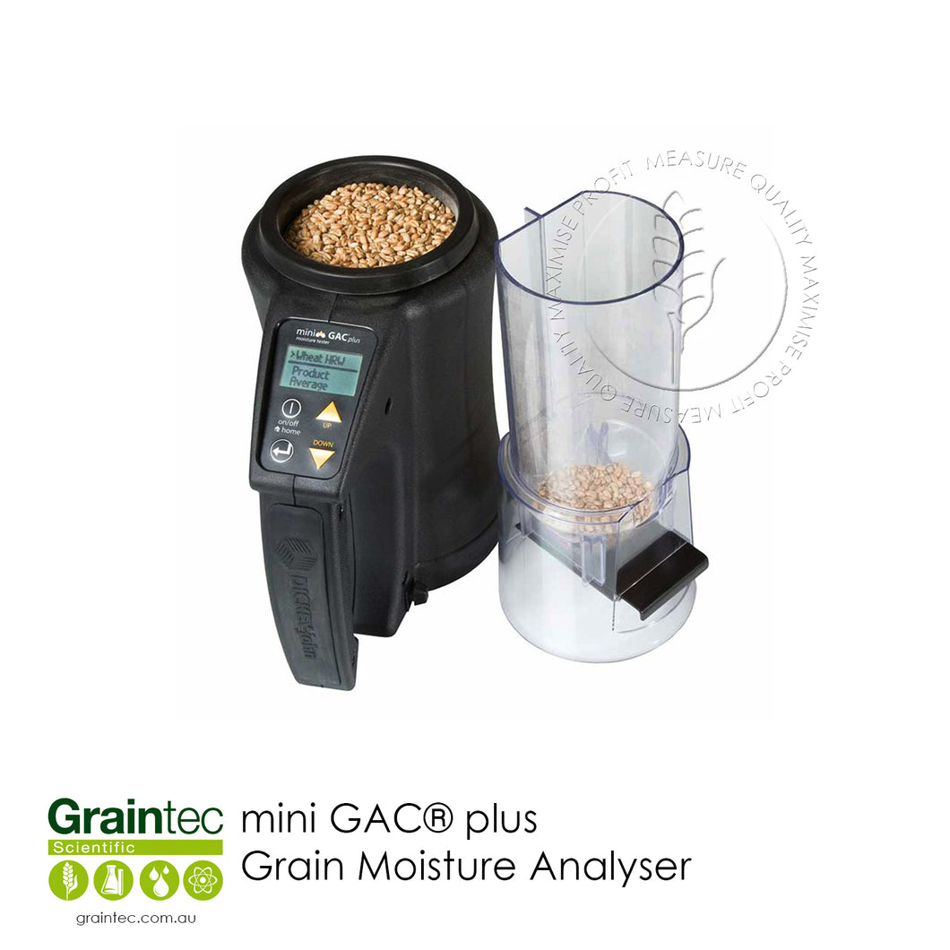 mini GAC® plus Grain Moisture Analyser | Available from Graintec Scientific www.graintec.com.au