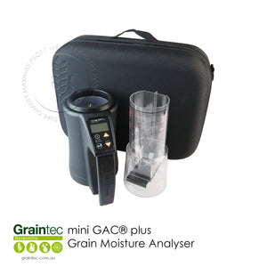 The mini GAC® plus Grain Moisture Analyser measures grain moisture and test weight | Available from Graintec Scientific www.graintec.com.au