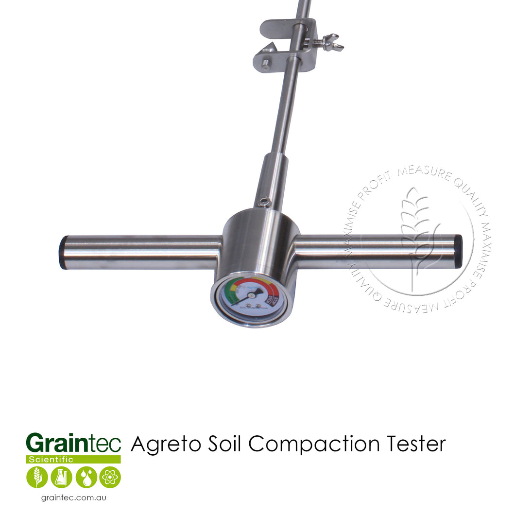 The Agreto Soil Penetrometer/ Compaction Tester is a device for determining the compaction of soil on agricultural land.