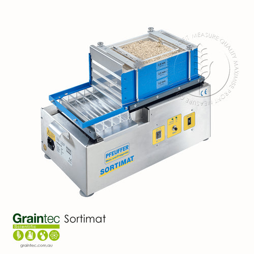 The Sortimat is designed for sorting and classifying agricultural grain crops and products derived from them. Available from Graintec Scientific (Australia) | www.graintec.com.au