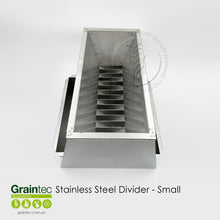 Load image into Gallery viewer, Graintec Scientific&#39;s Stainless Steel Divider (Small) is ideal for splitting a sample. Suitable for sample sizes up to 5kg.
