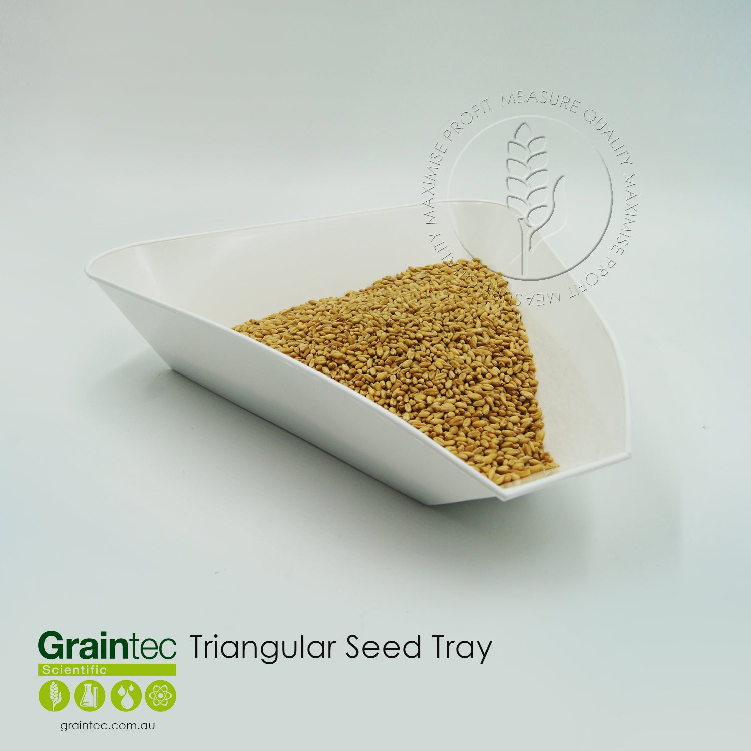 Triangular Grain White Triangular Grain Sampling Tray – Lightweight & Static Resistant ...