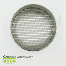 Load image into Gallery viewer, Wheat/ Sorghum Commodity Sieve: Manufactured to Grain Trade Australia specifications. Slot size 2.00mm x 12.7mm. 300mm diameter sieve, high-sided.
