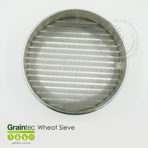 Wheat/ Sorghum Commodity Sieve: Manufactured to Grain Trade Australia specifications. Slot size 2.00mm x 12.7mm. 300mm diameter sieve, high-sided.